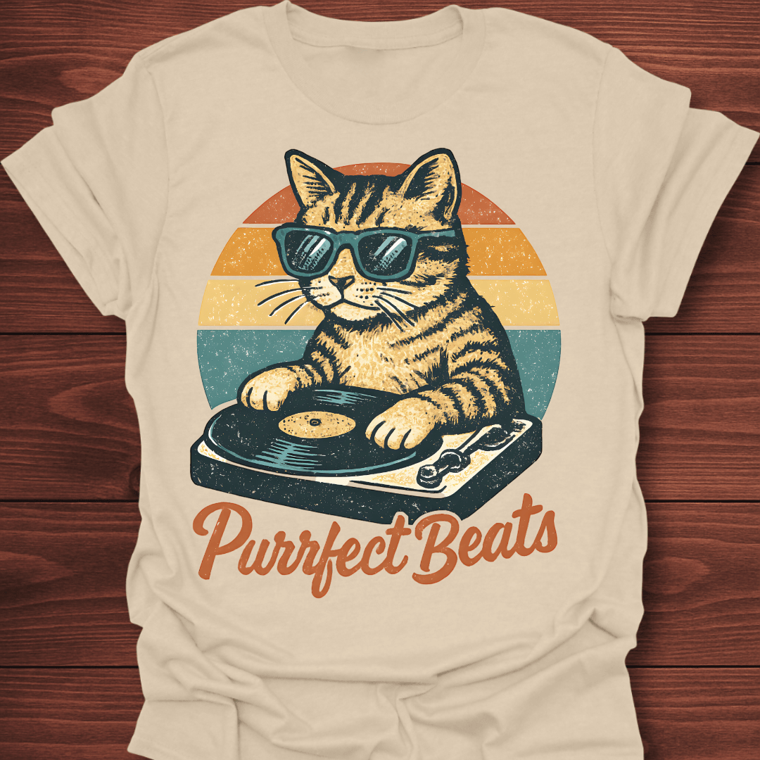 Purrfect Beats DJ Cat T-Shirt