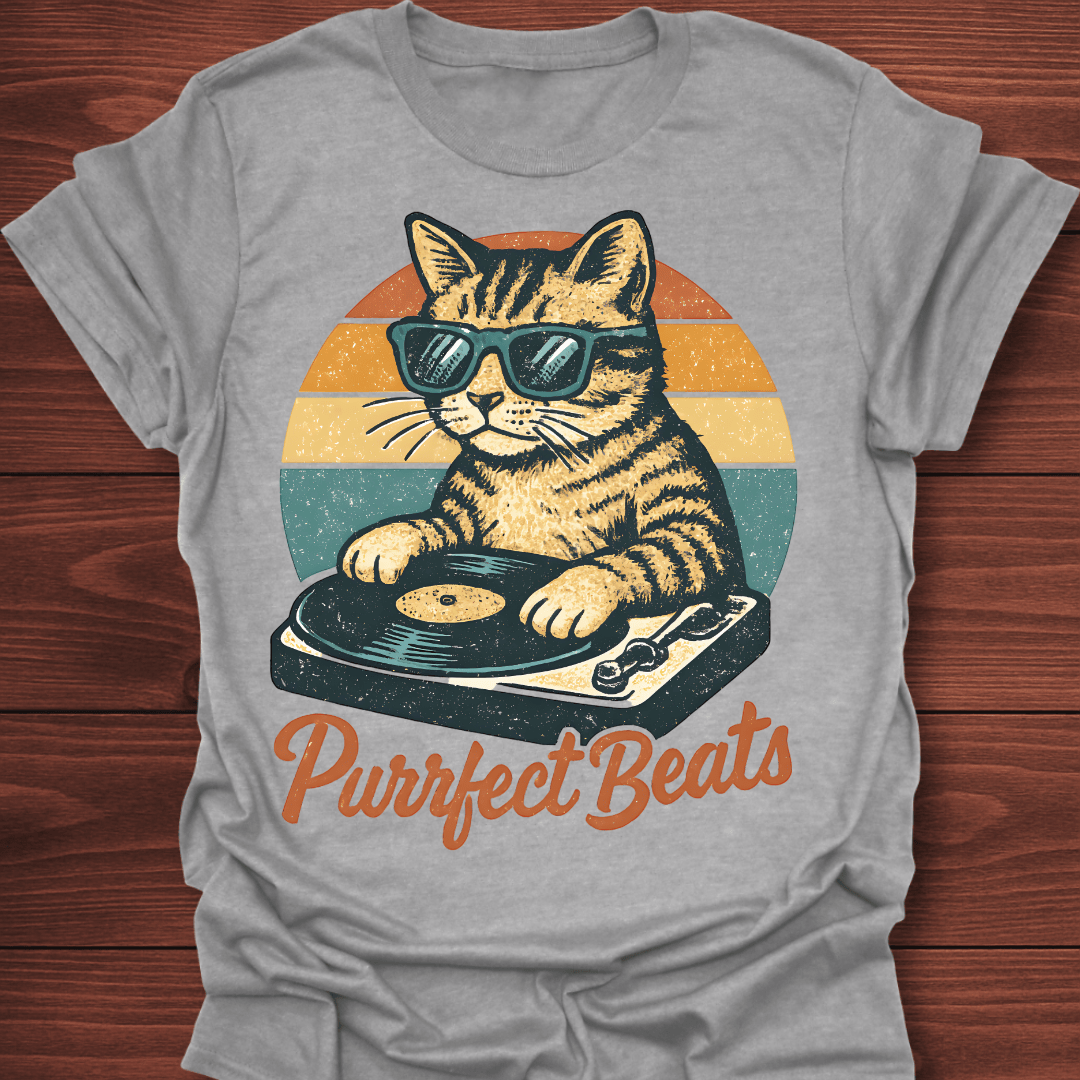 Purrfect Beats DJ Cat T-Shirt