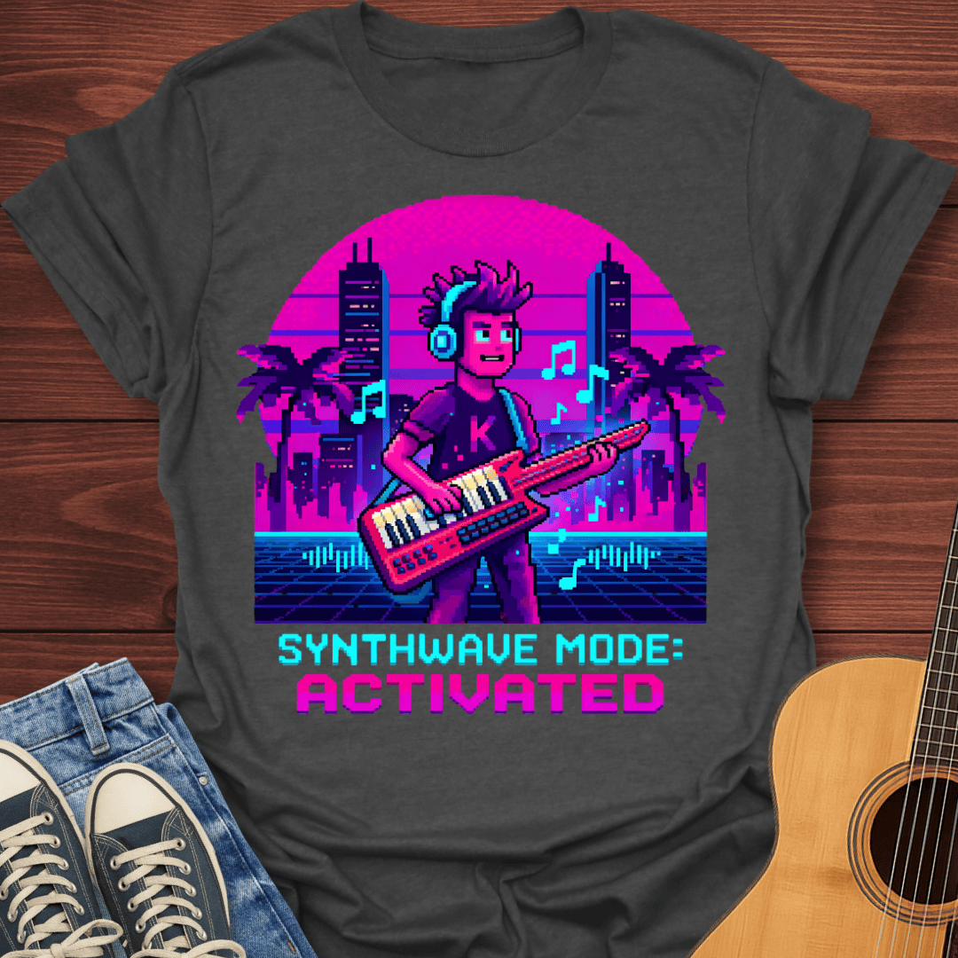 Retro Synthwave Keytar T-Shirt