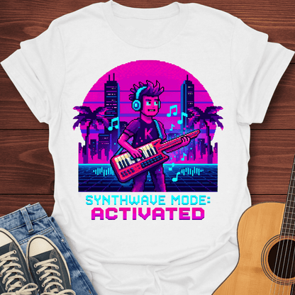 Retro Synthwave Keytar T-Shirt