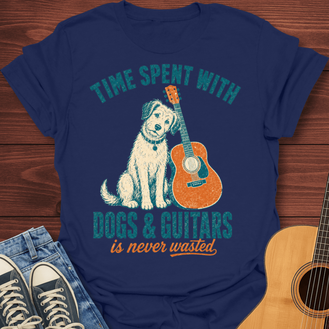 Dog & Guitar Music T-Shirt