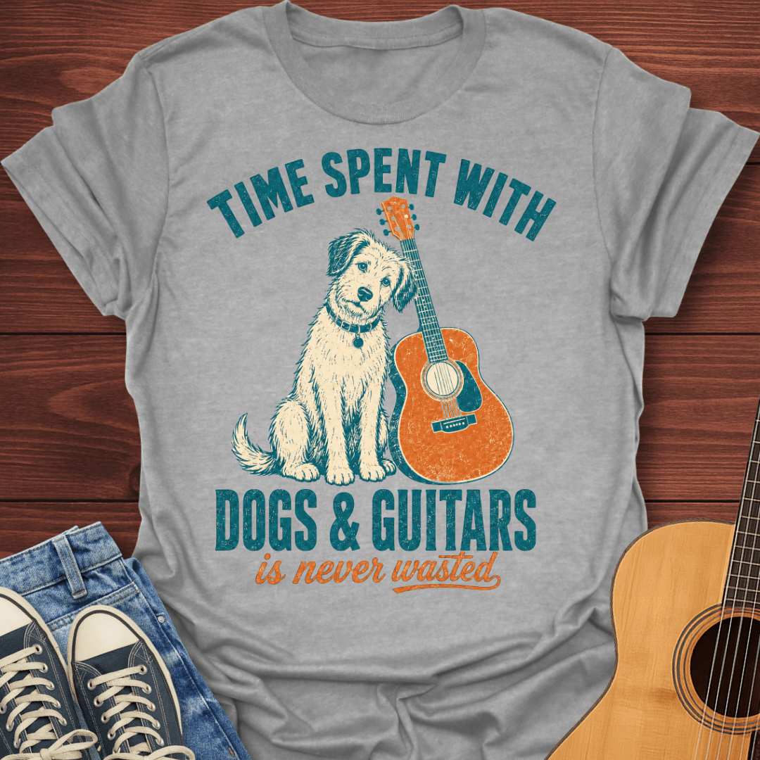 Dog & Guitar Music T-Shirt