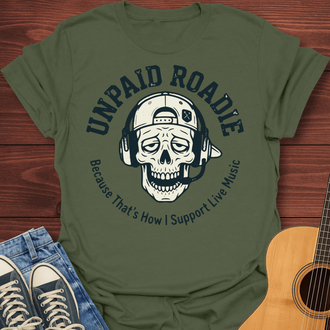 Unpaid Roadie Skull T-Shirt