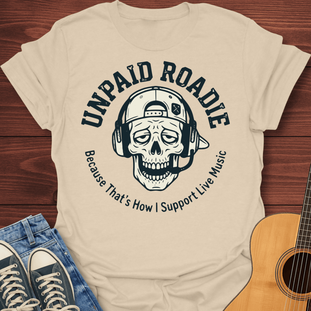 Unpaid Roadie Skull T-Shirt