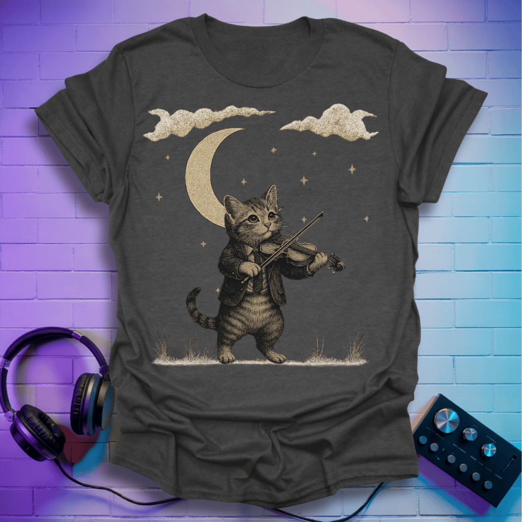 The Forest Violinist Cat T-Shirt