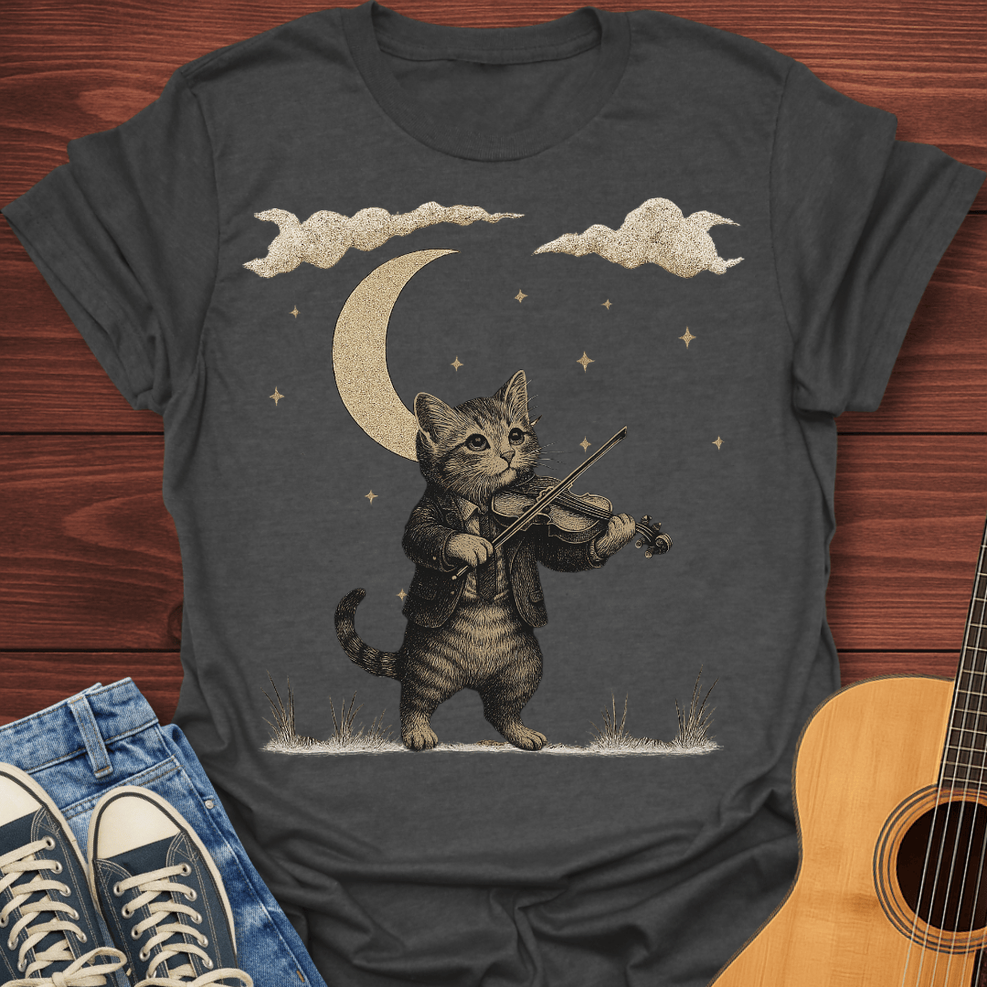 The Forest Violinist Cat T-Shirt