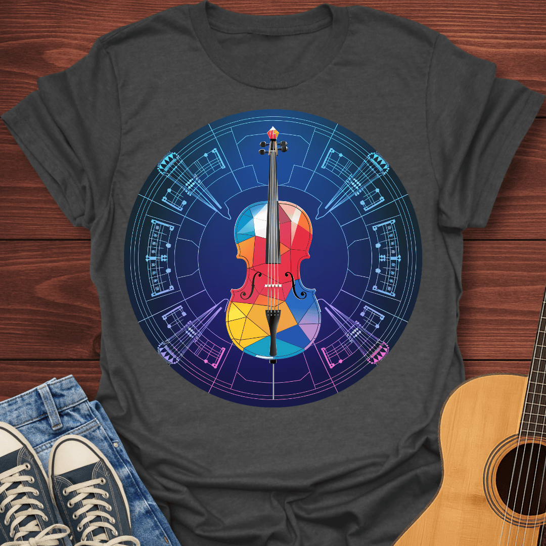 Violin Stain Glass T-Shirt