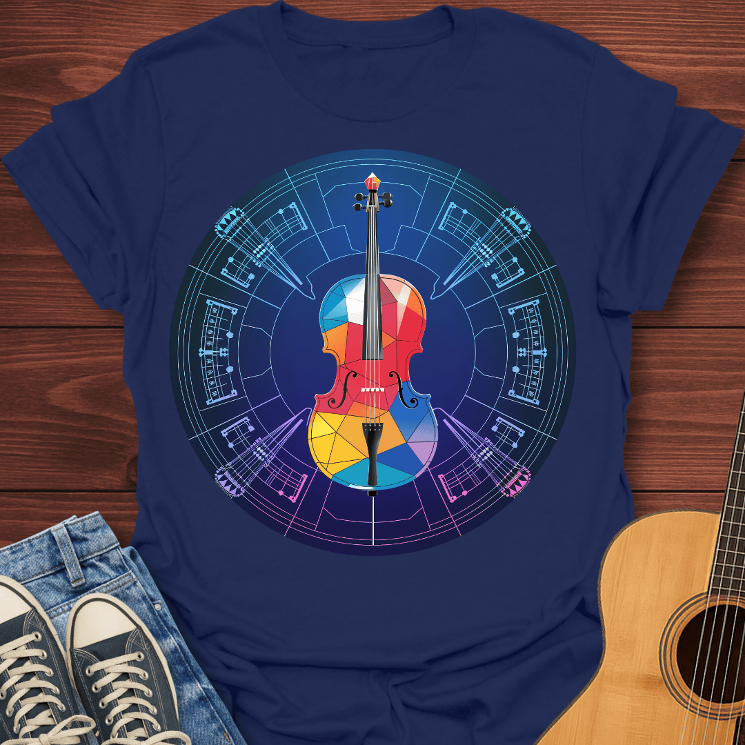 Violin Stain Glass T-Shirt