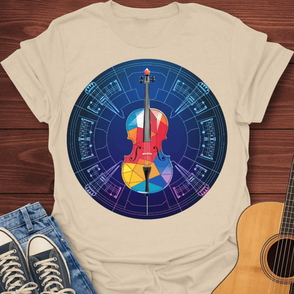 Violin Stain Glass T-Shirt