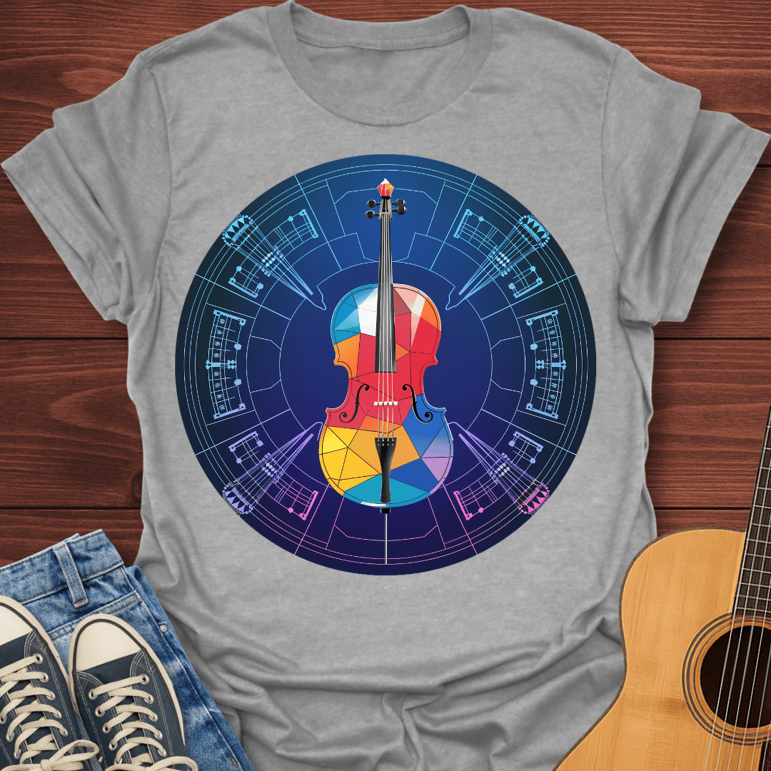 Violin Stain Glass T-Shirt